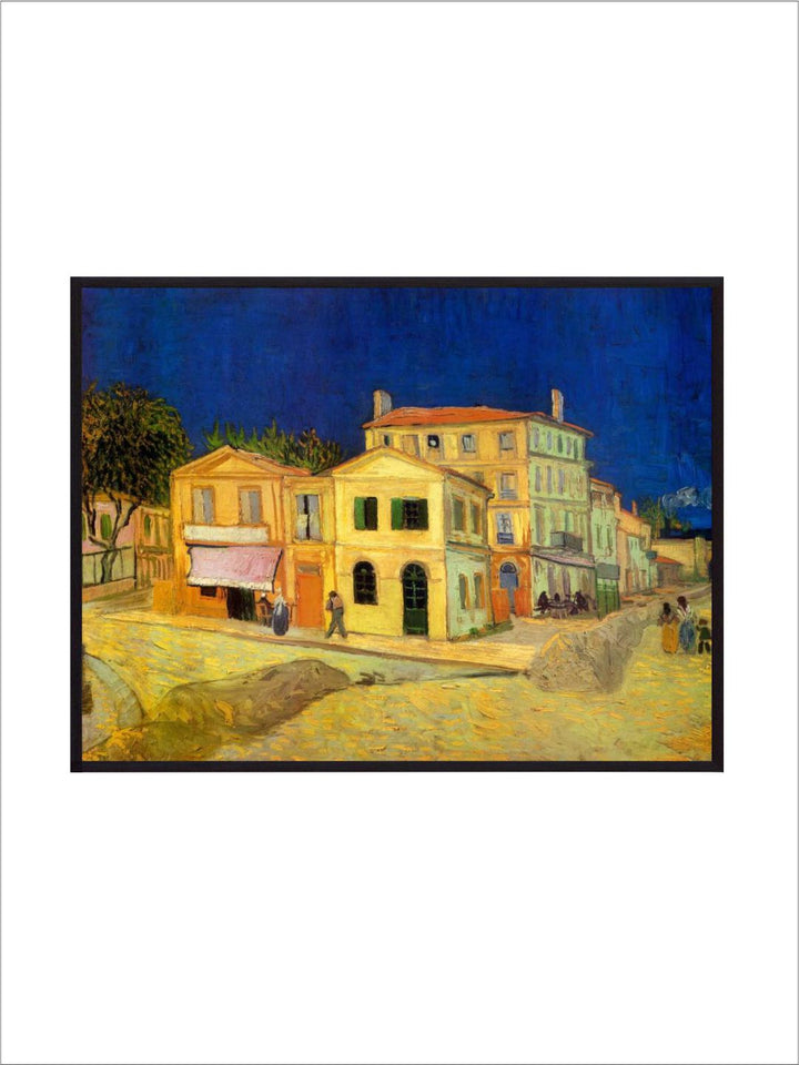 "Yellow & Blue Abstract Painted Wall Art''