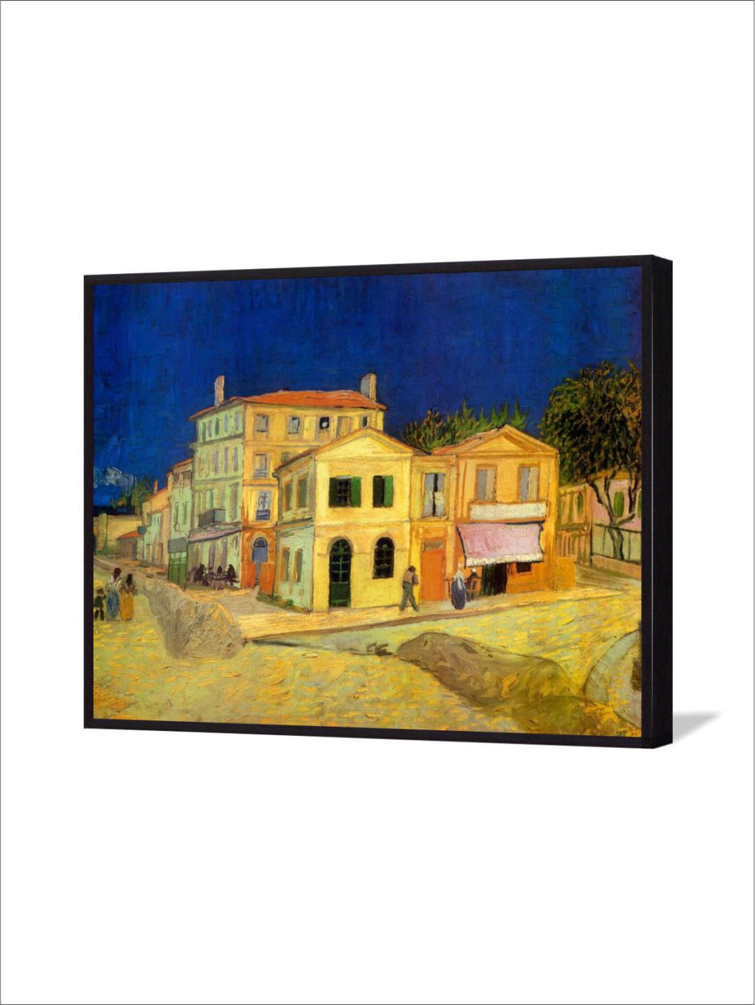 "Yellow & Blue Abstract Painted Wall Art''