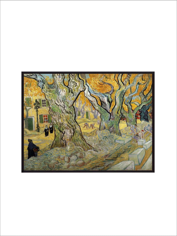 "The Road Menders By Van Gogh Framed Wall Art''
