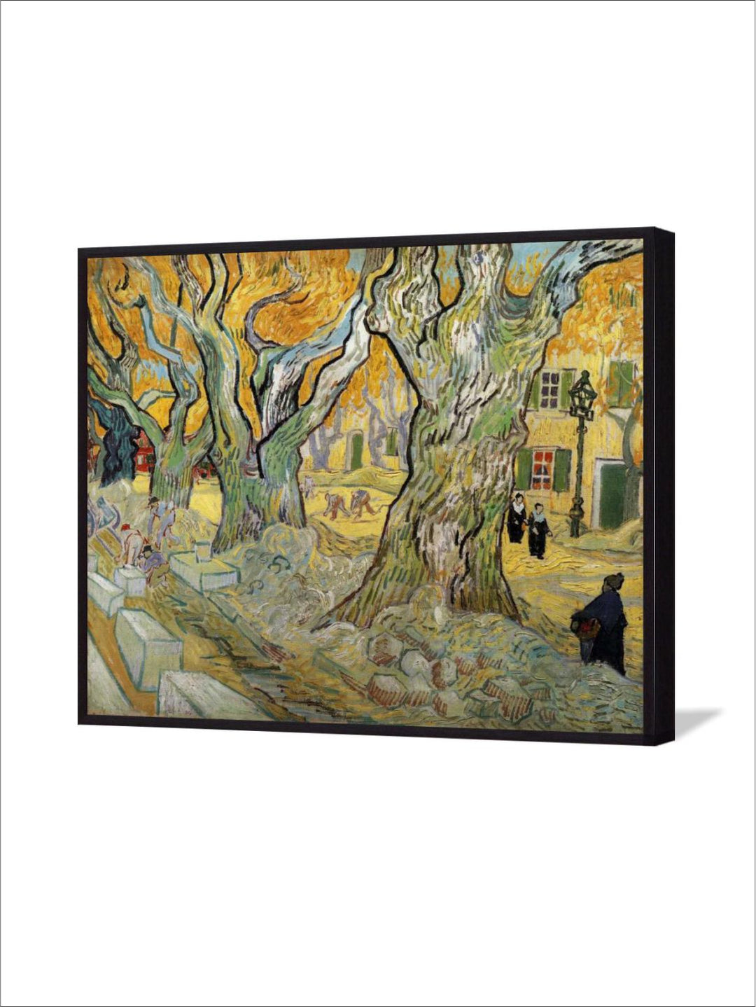 "The Road Menders By Van Gogh Framed Wall Art''
