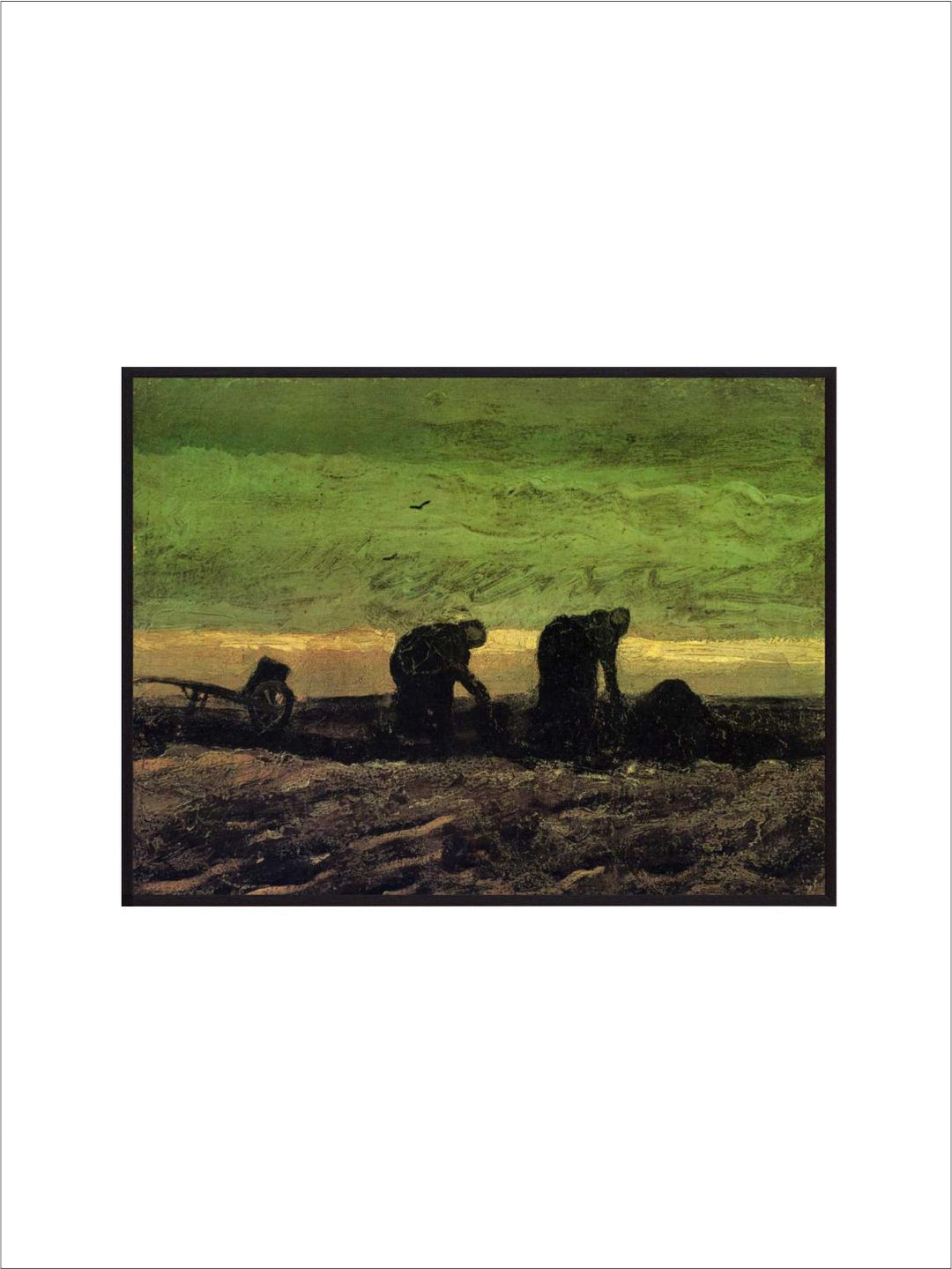 "Two Peasant Women In Peat Field By Van Gogh Painted Wall Art''