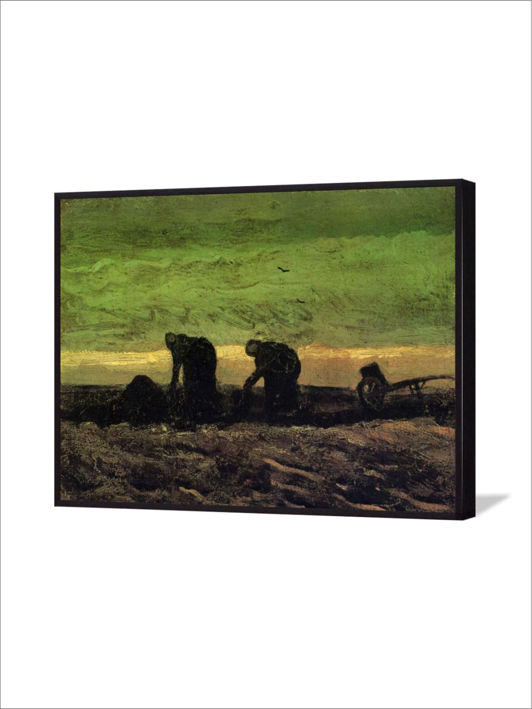 "Two Peasant Women In Peat Field By Van Gogh Painted Wall Art''