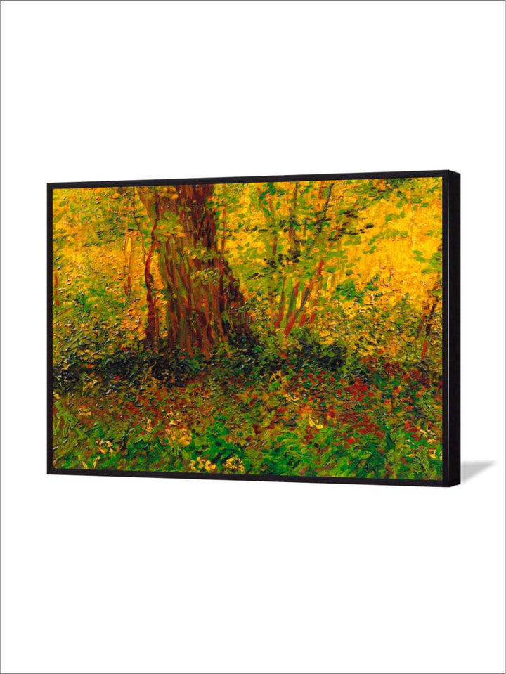 "Yellow & Brown Abstract Design Framed Wall Art''