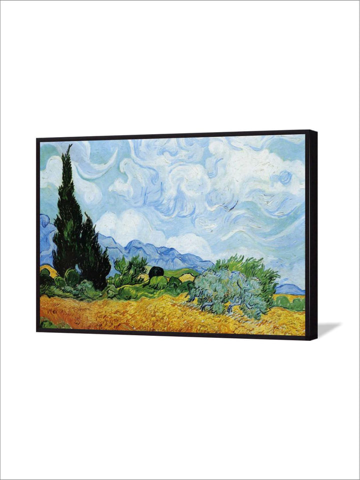 "Blue & Green Abstract Printed Wall Art''