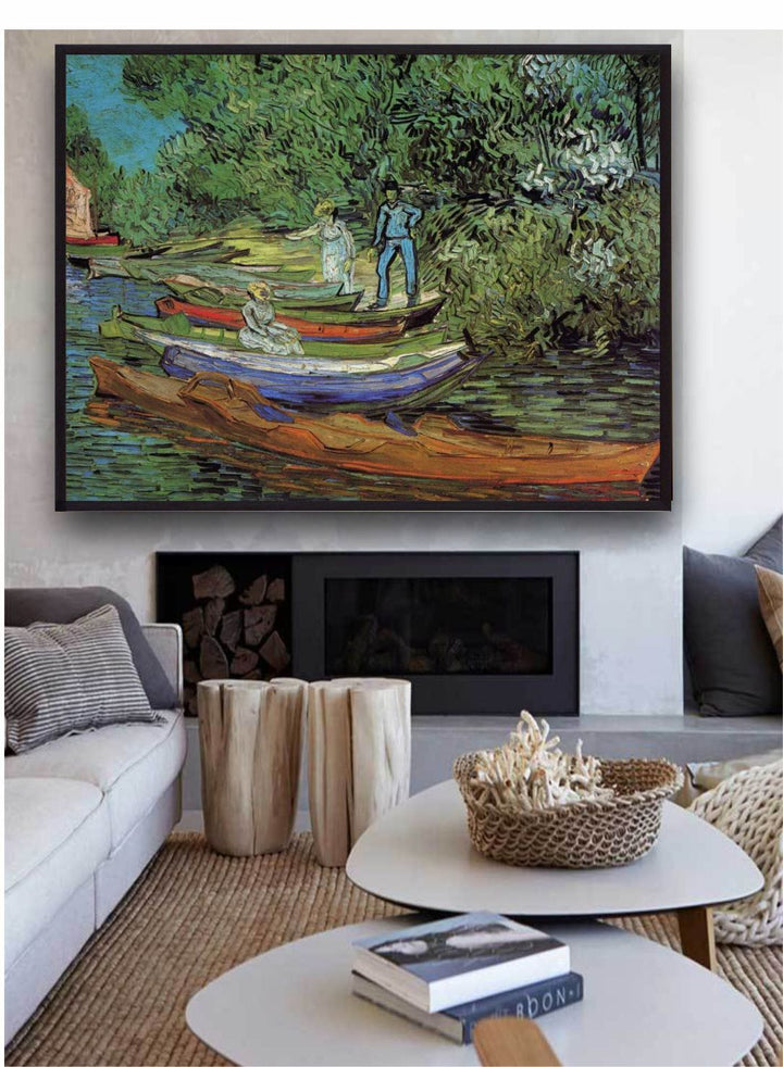"Green & Blue Abstract Framed Wall Art Painting''