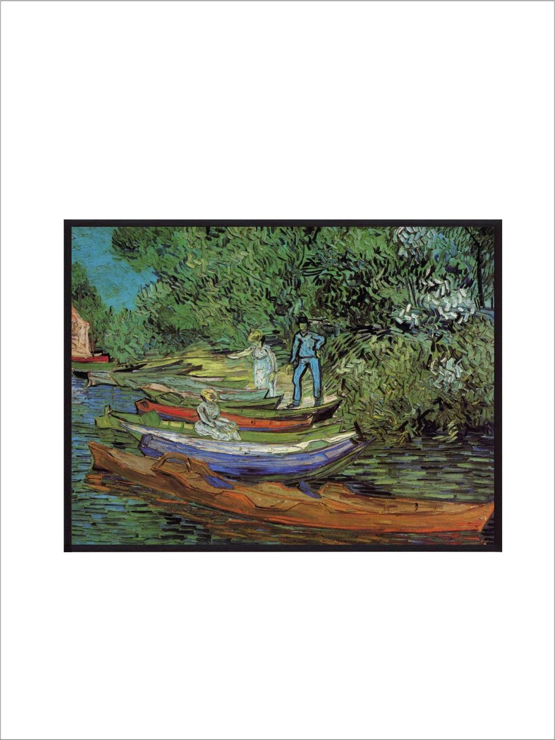 "Green & Blue Abstract Framed Wall Art Painting''