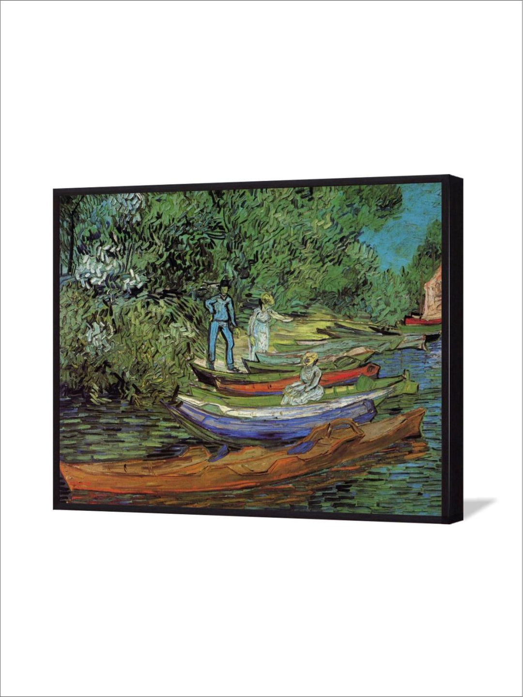 "Green & Blue Abstract Framed Wall Art Painting''