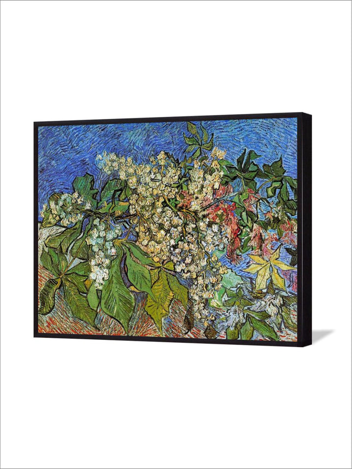 "Green & Blue Leaves Painting Framed Wall Art''