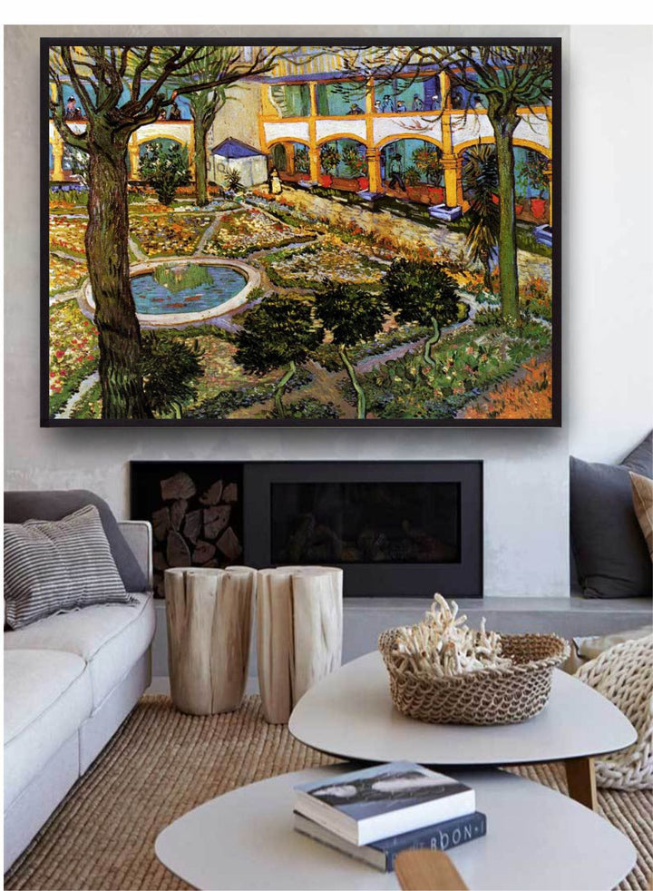 "Courtyard Hospital Arles By Van Gogh''
