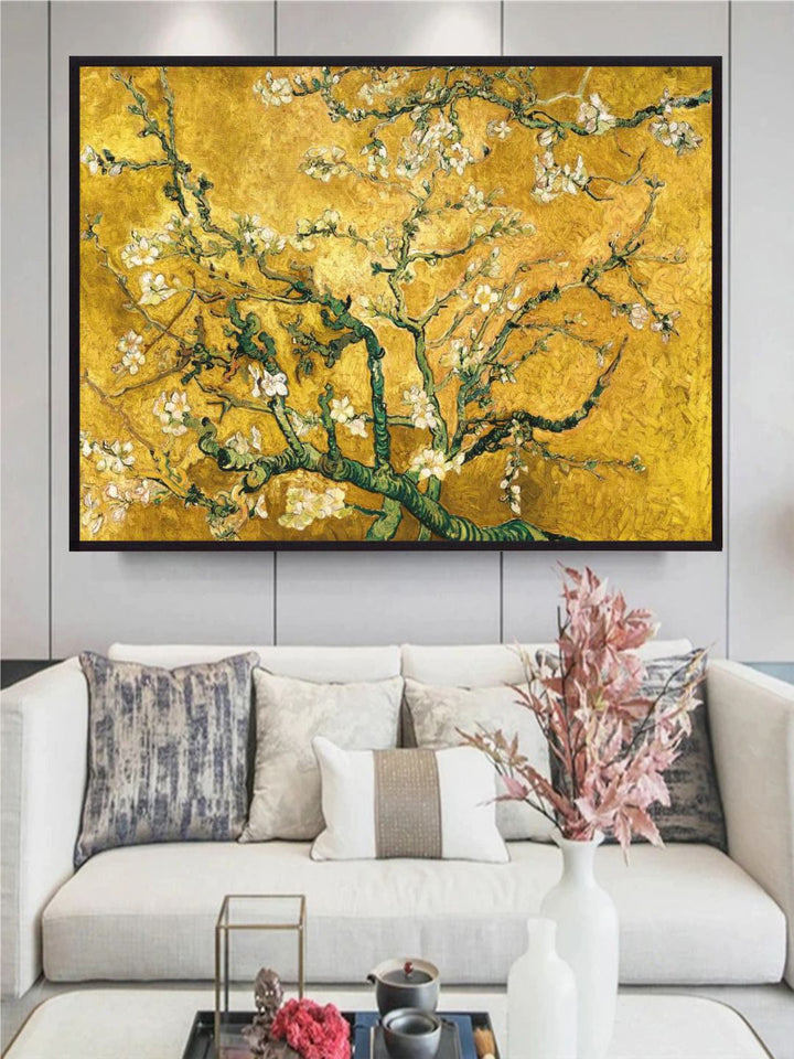 "Yellow & White Mandorlo In Fiore (Gold Variation) By Van Gogh''