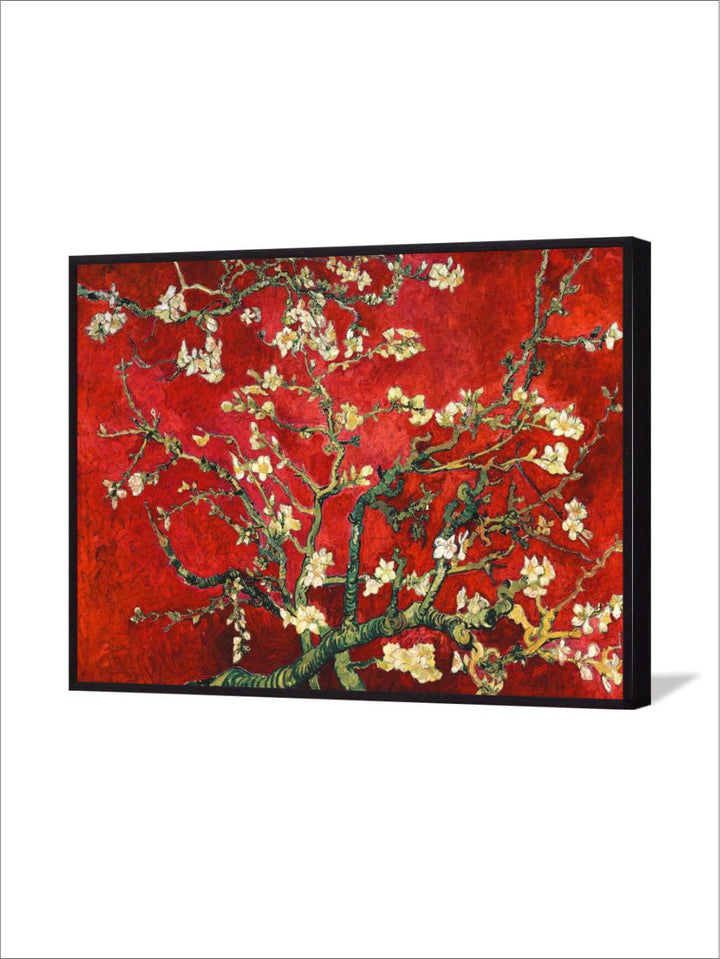 "Red & Green Mandorlo In Fiore (Red Variation) By Van Gogh''