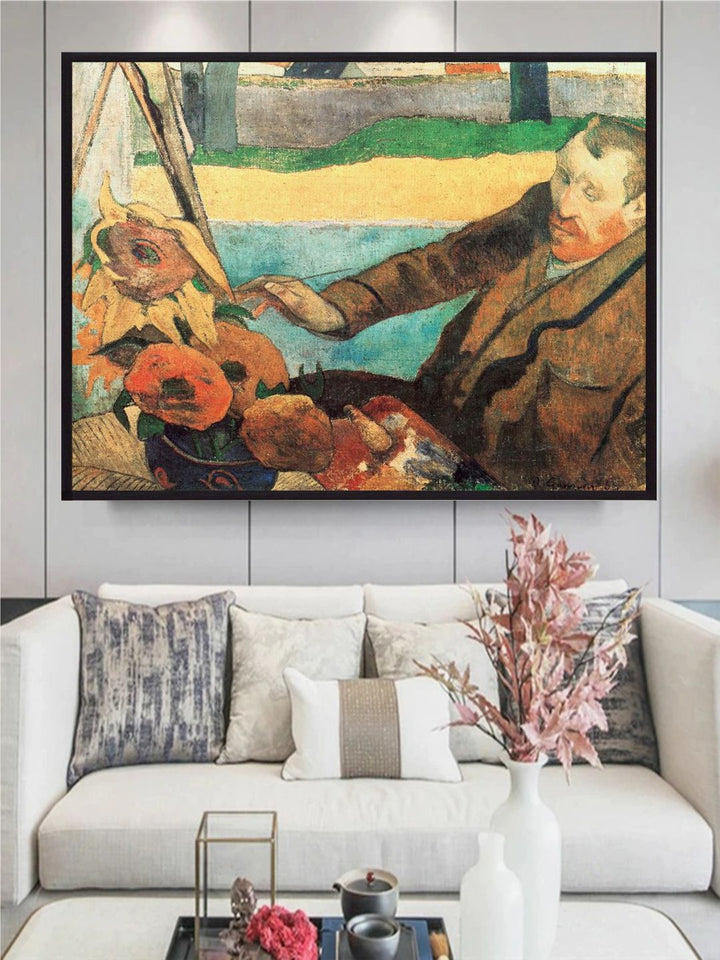 "Brown & Yellow Abstract Framed Wall Art''