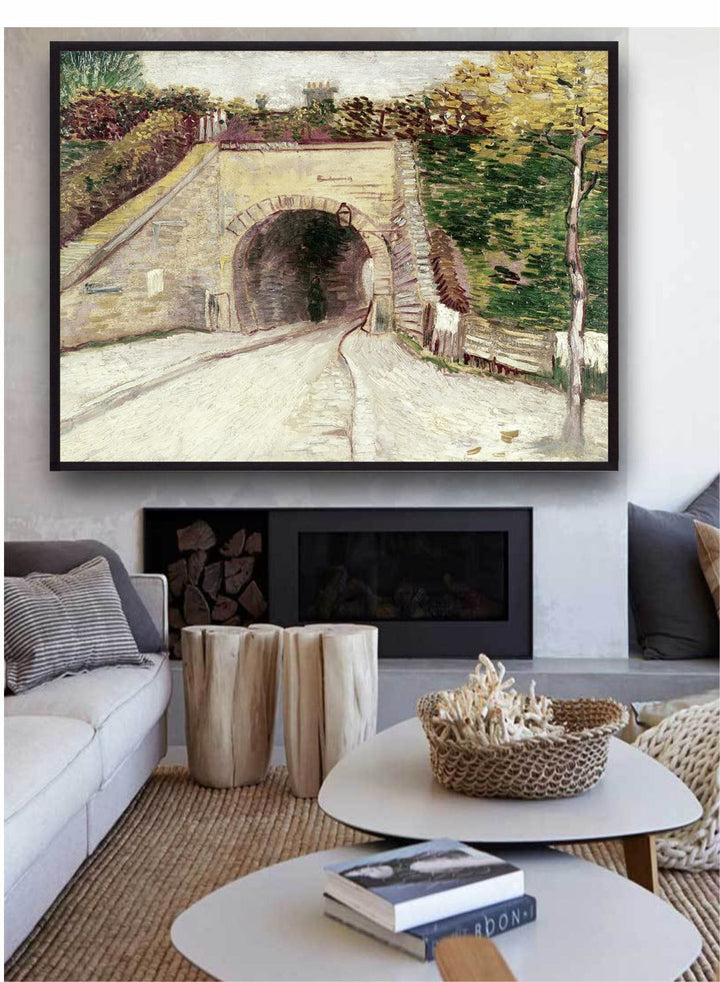 "Tunnel Through Hillside By Van Gogh Wall Art