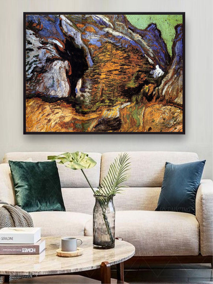 "Les Peiroulets Ravine By Van Gogh Wall Art Painting''