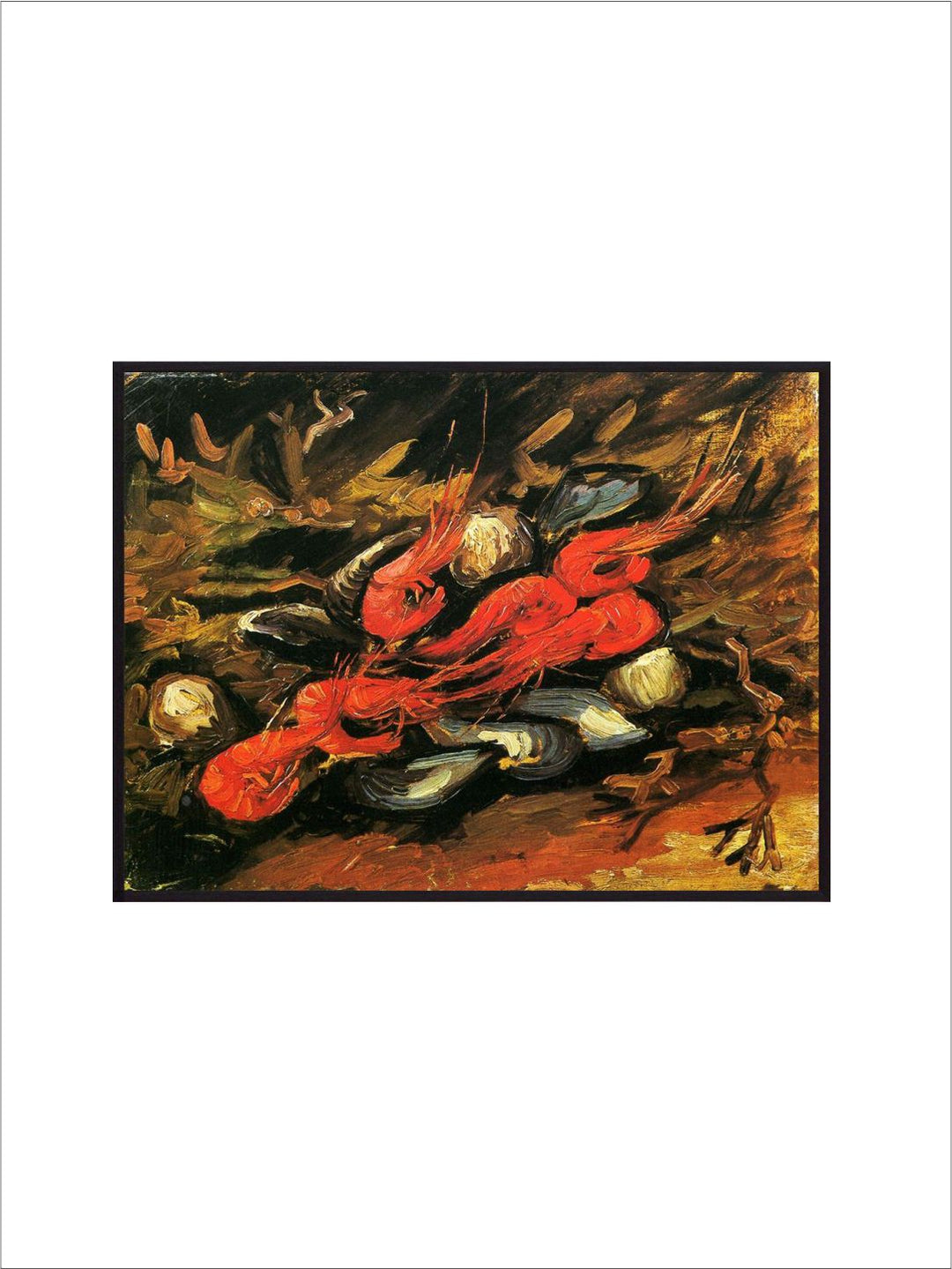 "Mussels Shrimp By Van Gogh Wall Art''