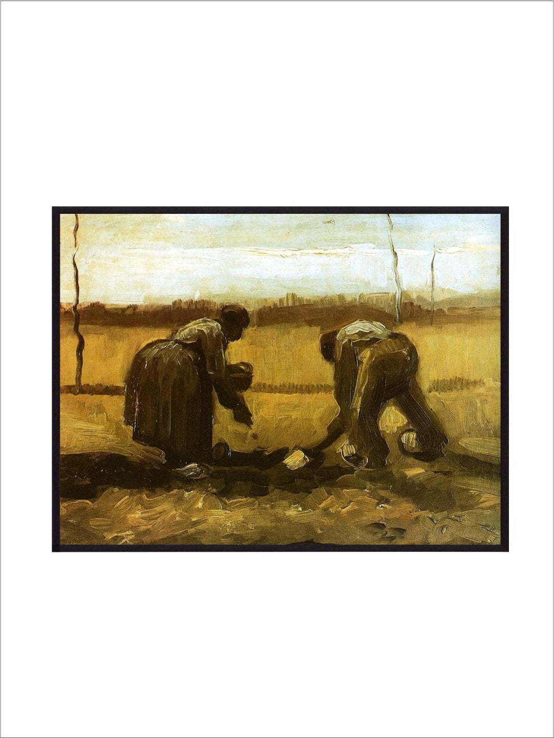 "Peasants Planting Potatoes By Van Gogh Wall Art''
