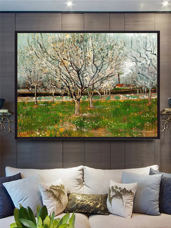 "Plum Trees In Blossom By Van Gogh Wall Painting''