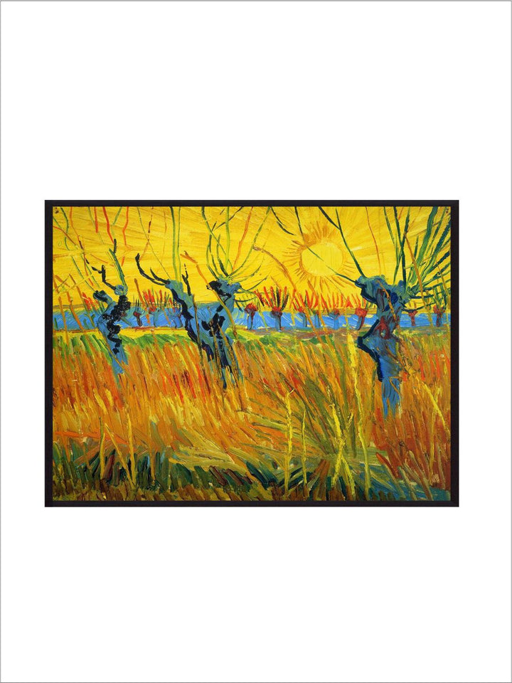 "Willows At Sunset By Van Gogh Wall Painting''