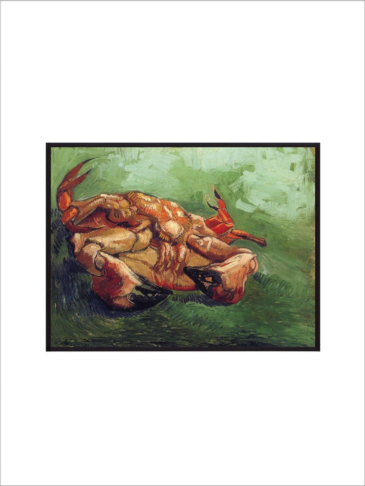 "Green & Brown Crab On His Back By Van Gogh Wall Art''