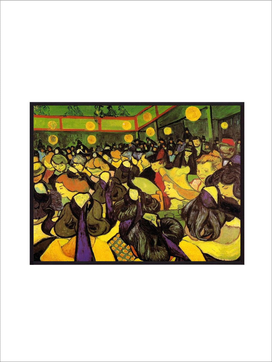 "Yellow & Green Dance Hall In Arles By Van Gogh Framed Painting''