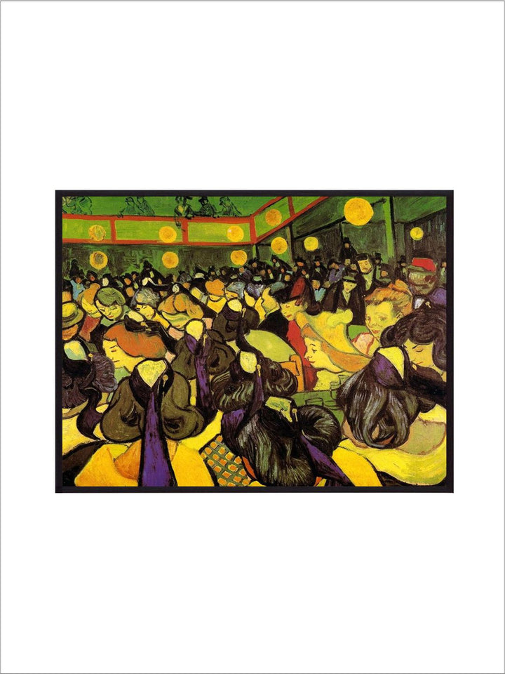 "Yellow & Green Dance Hall In Arles By Van Gogh Framed Painting''