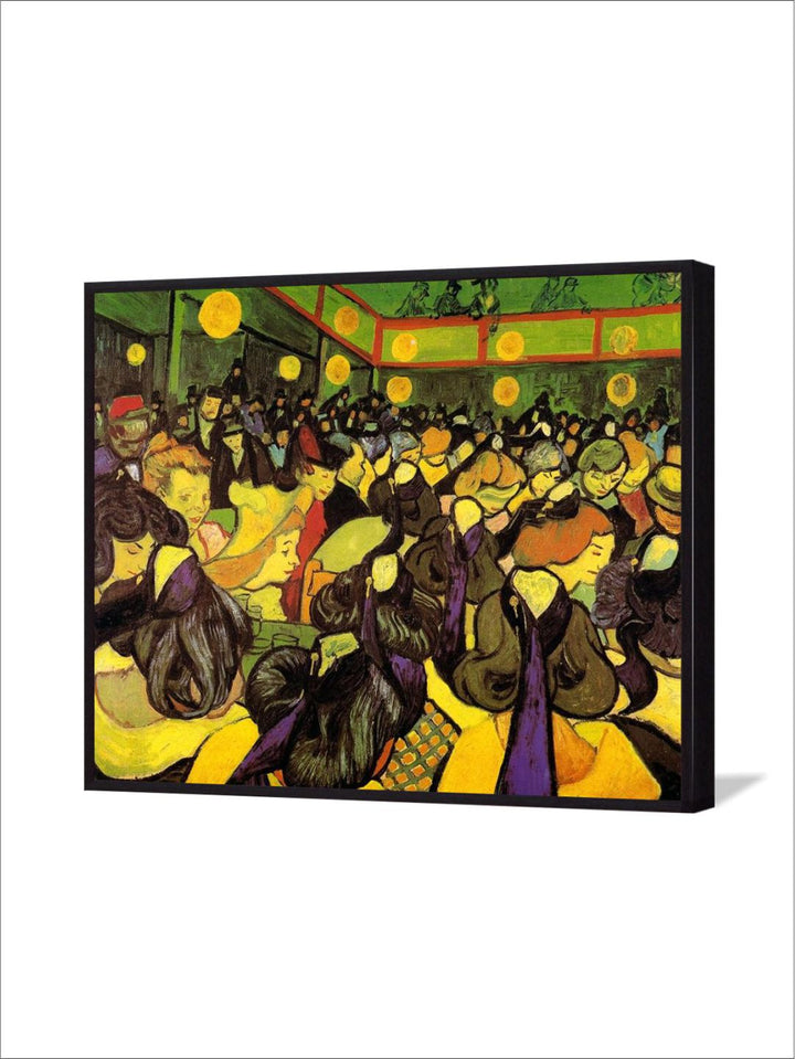 "Yellow & Green Dance Hall In Arles By Van Gogh Framed Painting''