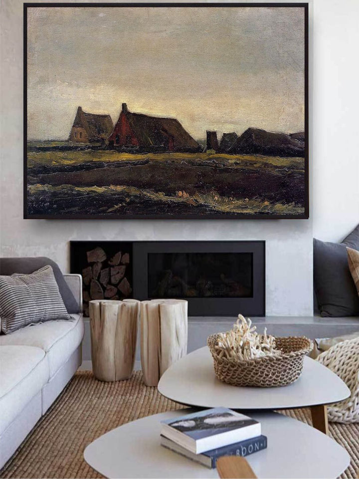 "Farmhouse Near Hoogeveen By Van Gogh Painting''