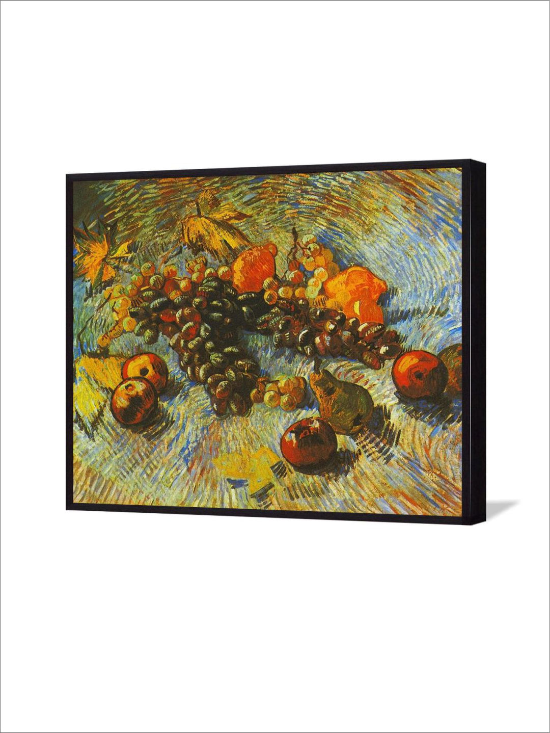 "Green Grapes Apples Pear Lemons By Van Gogh Framed Painting''