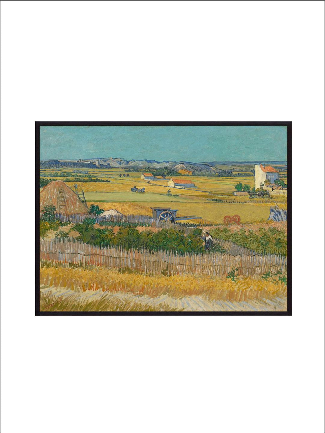 "Harvest At La Crau And Montmajour By Van Gogh Wall Painting''