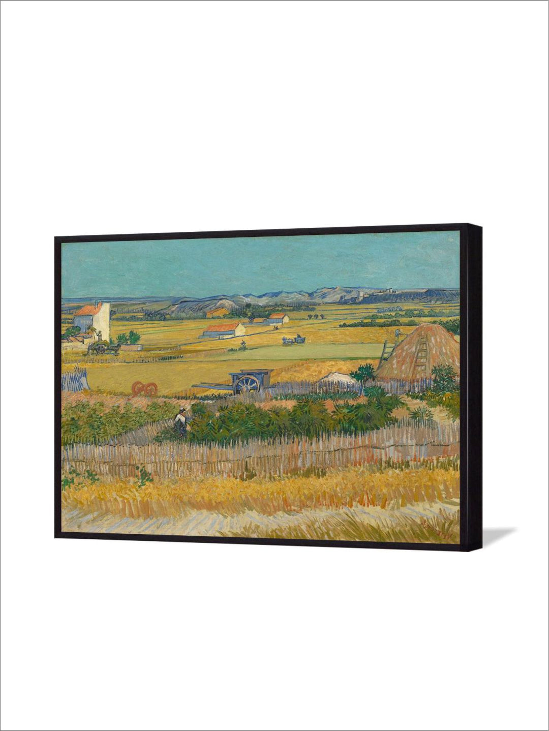 "Harvest At La Crau And Montmajour By Van Gogh Wall Painting''