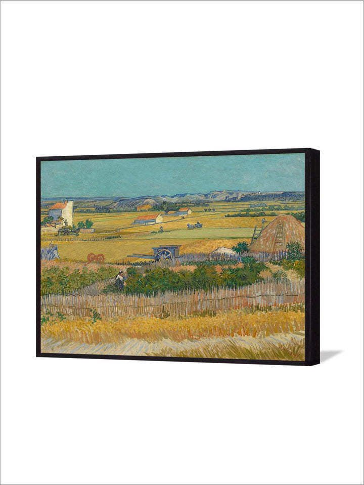 "Harvest At La Crau And Montmajour By Van Gogh Wall Painting''