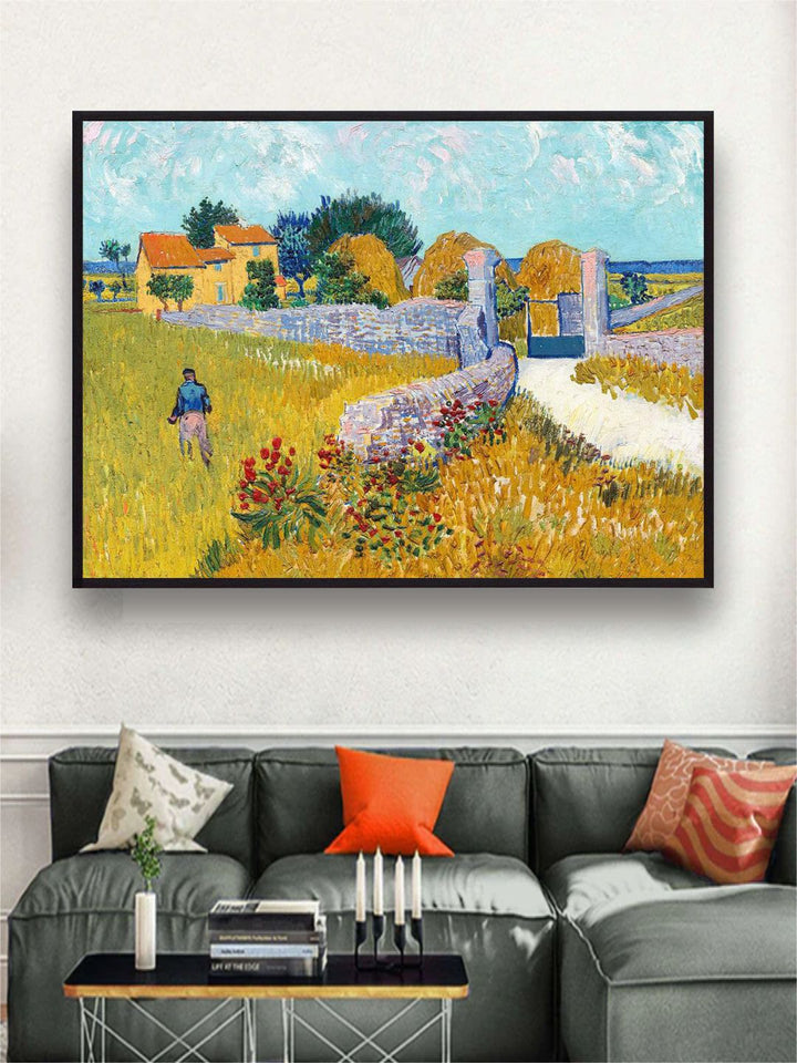 "Farmhouse in Provence By Van Gogh Framed Wall Painting''