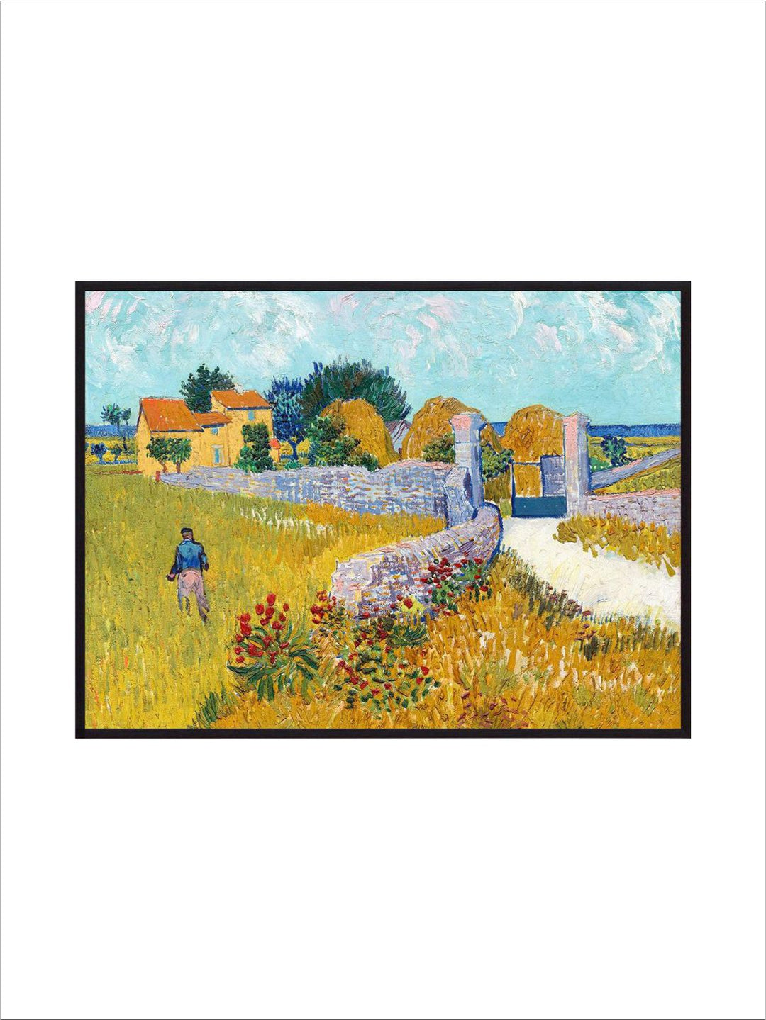 "Farmhouse in Provence By Van Gogh Framed Wall Painting''