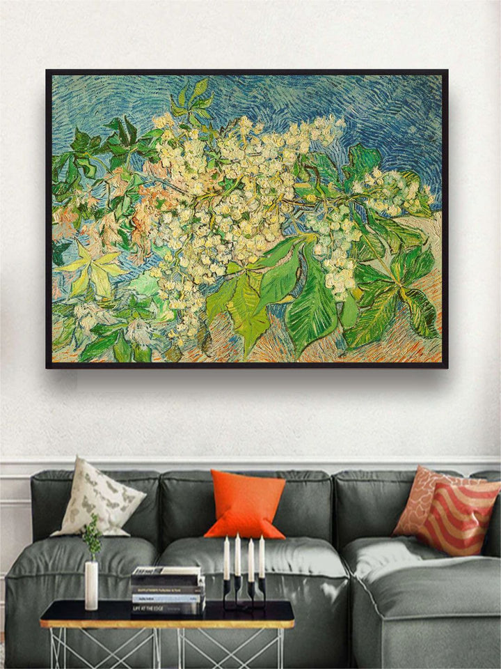 "Blossoming Chestnut Branch By Van Gogh Framed Painting''