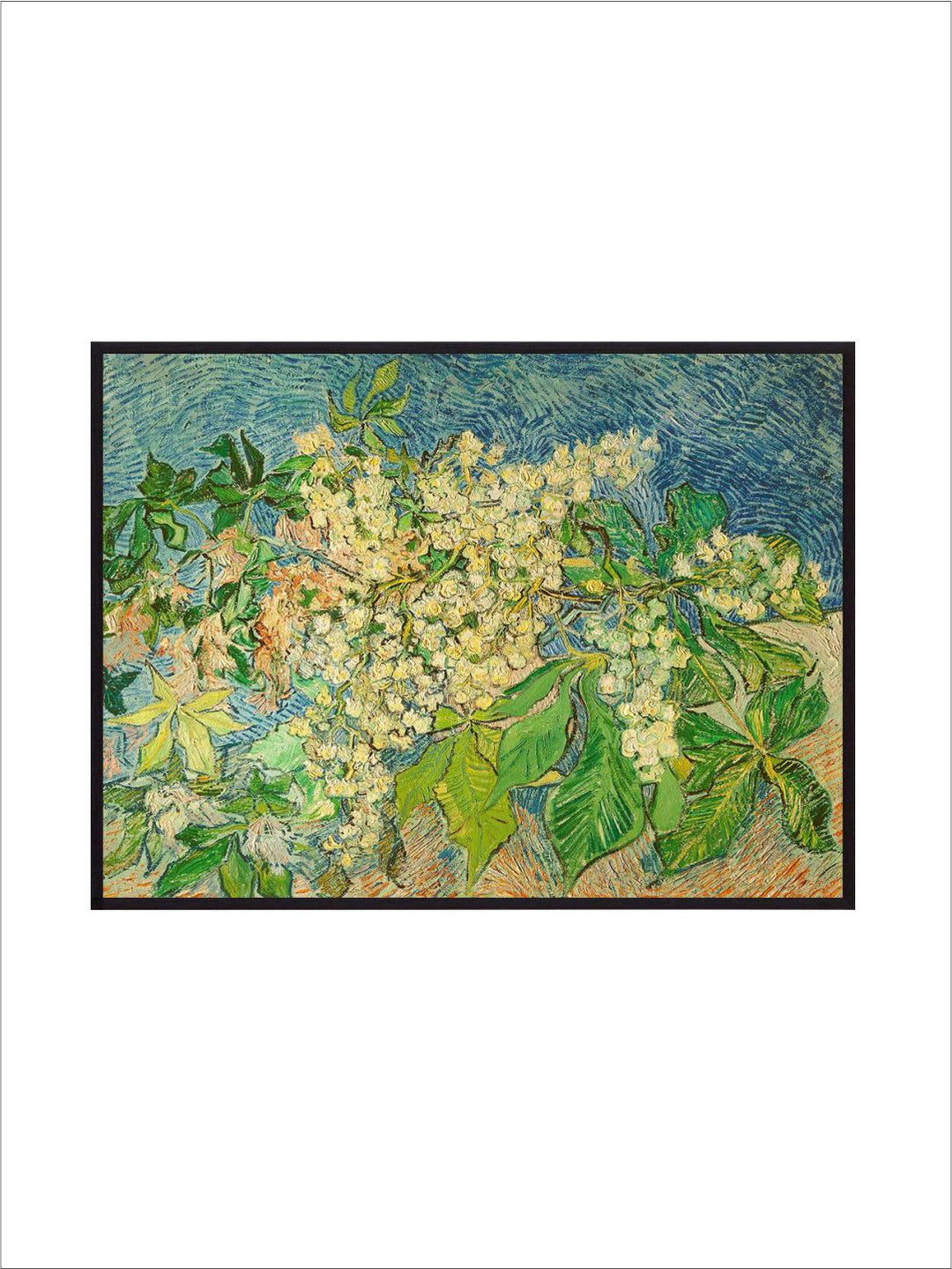 "Blossoming Chestnut Branch By Van Gogh Framed Painting''