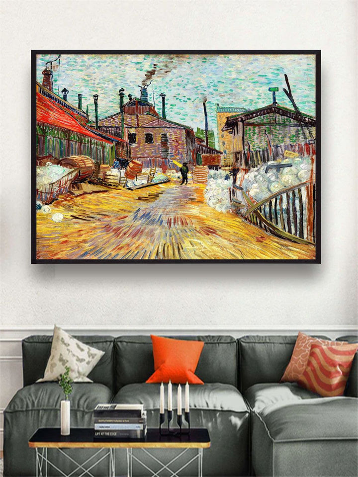 "The Factory (1887) By Van Gogh Framed Wall Art''