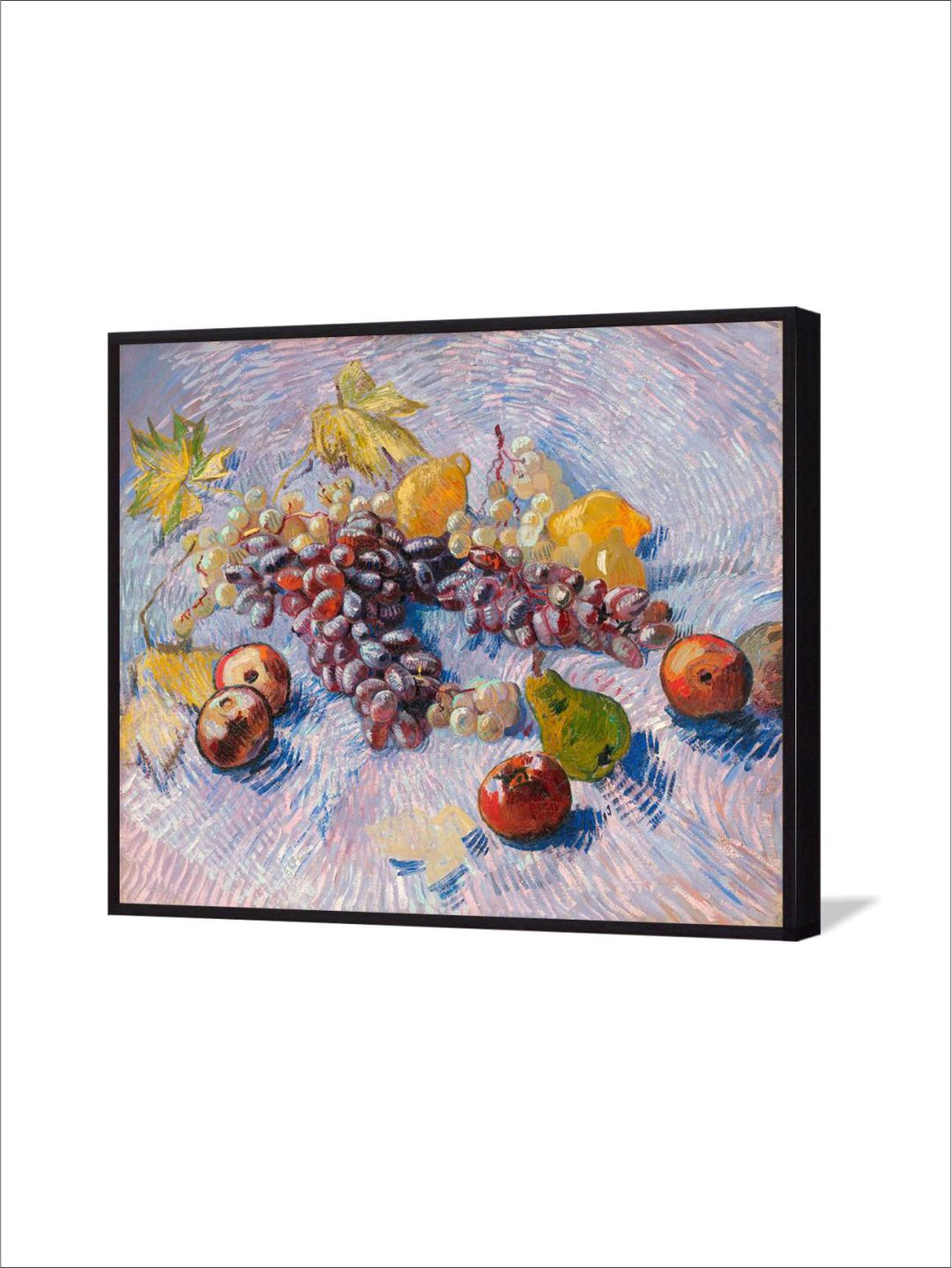 "Grapes, Lemons, Pears, and Apples By Van Gogh Framed Wall Painting''