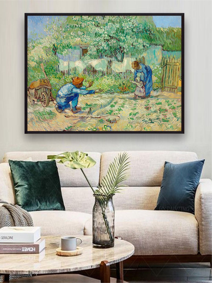 "First Steps, after Millet By Van Gogh Wall Painting''