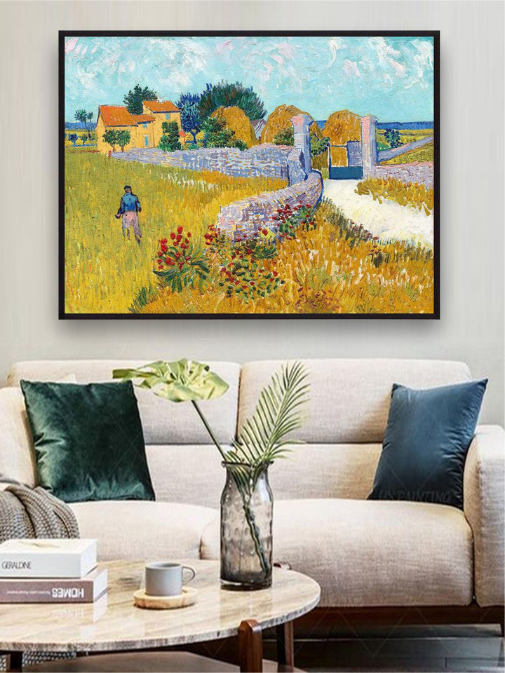 "Farmhouse in Provence By Van Gogh Framed Wall Art''
