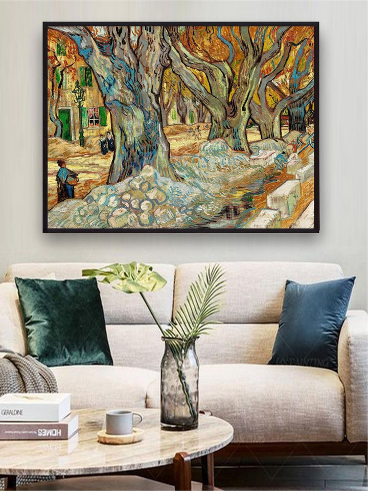 "The Large Plane Trees By Van Gogh Framed Wall Painting''