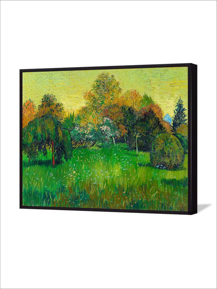 "Green & Yellow The Poets Garden By Van Gogh Framed Painting''