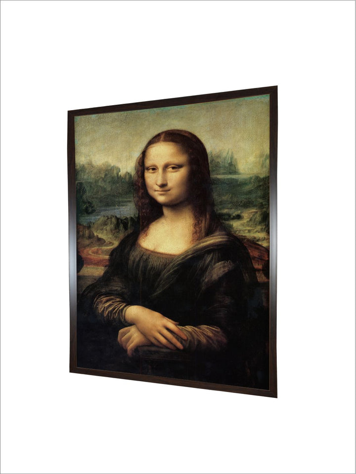 "Black & Grey Mona Lisa Canvas Painting Wall Art''