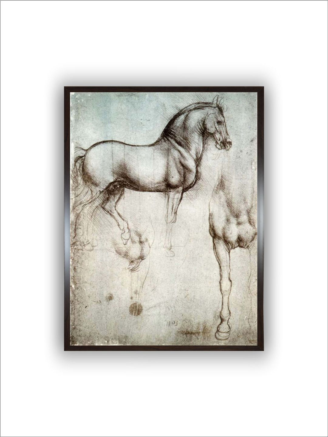 "Grey Studies of Horses Painting Wall Art''