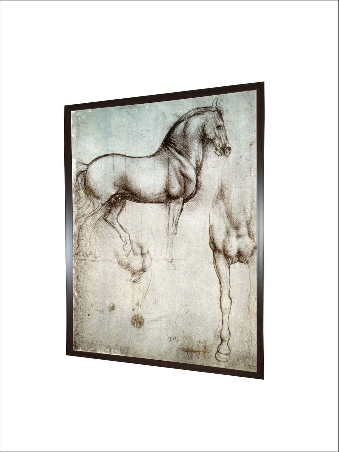 "Grey Studies of Horses Painting Wall Art''