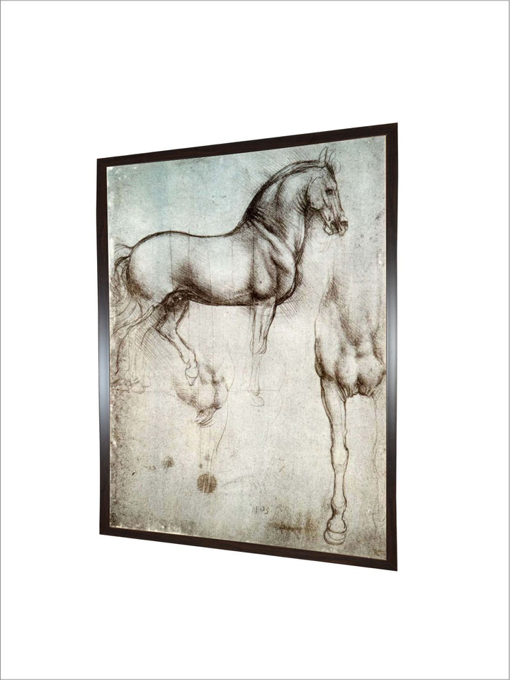 "Grey Studies of Horses Painting Wall Art''