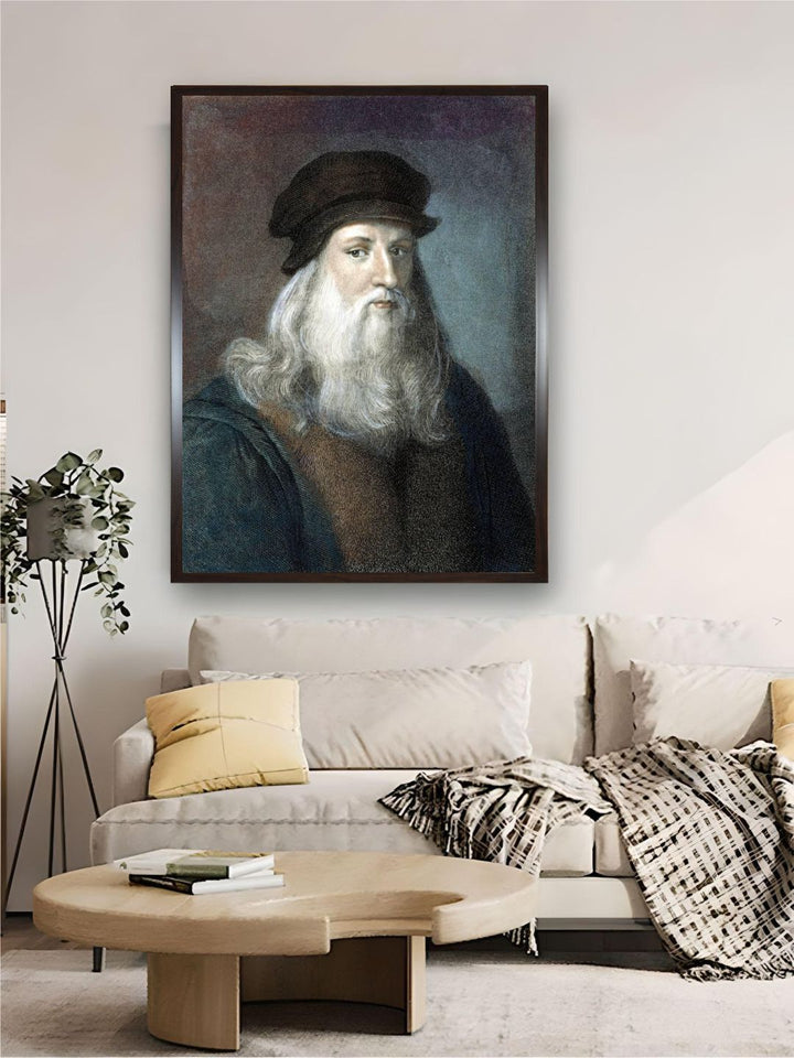 "Black Leonardo Da Vinci Painting Wall Art''