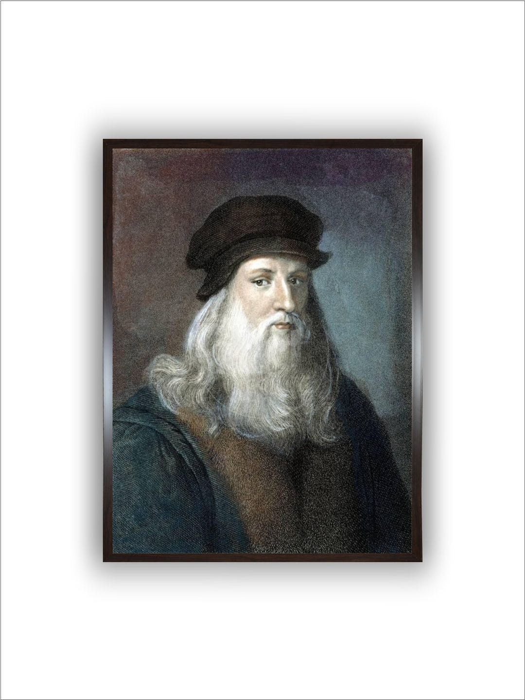 "Black Leonardo Da Vinci Painting Wall Art''