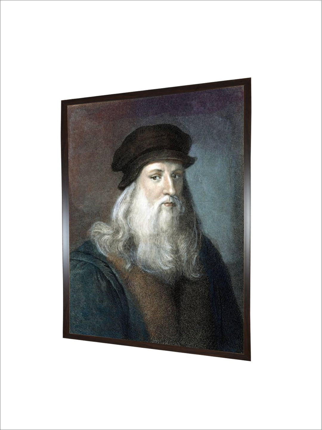 "Black Leonardo Da Vinci Painting Wall Art''