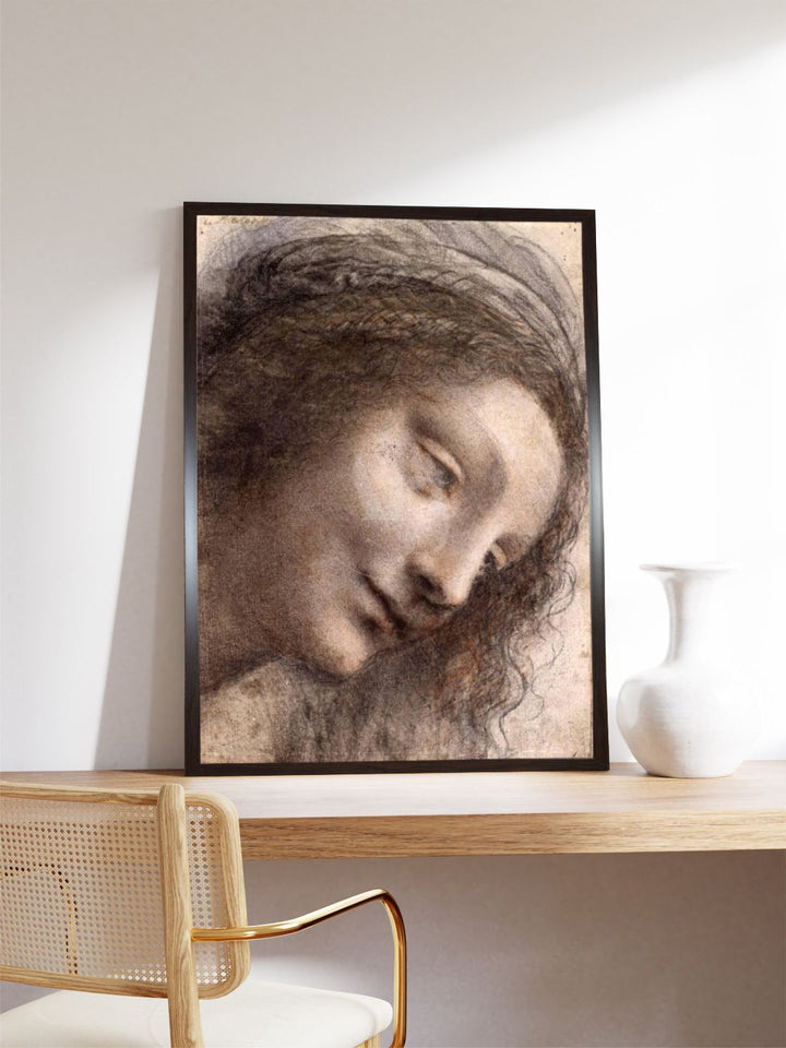 "Grey Head Of Virgin Canvas Wall Painting''