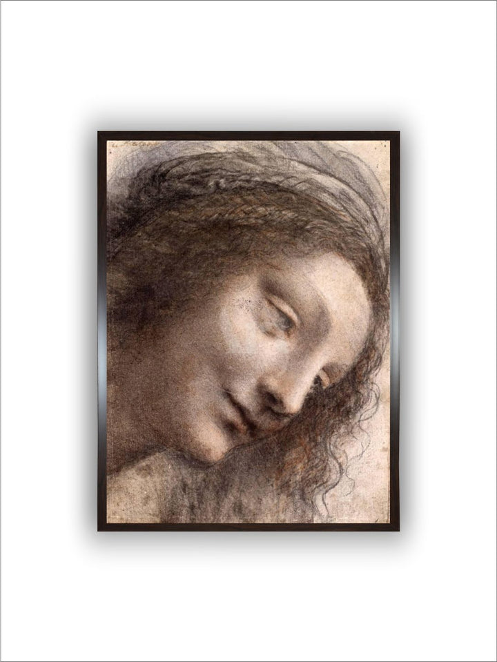 "Grey Head Of Virgin Canvas Wall Painting''